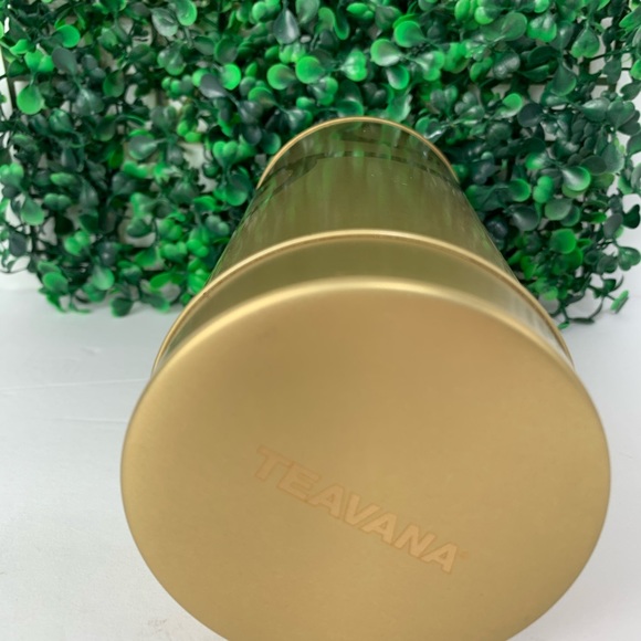 Teavana Gold Tin Canister Tea Storage Rare Japan - Picture 3 of 6